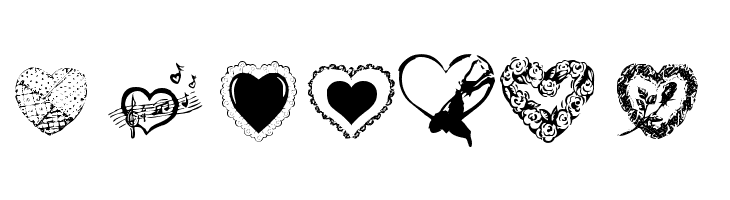 Hearts by Darrian  Free Fonts Download