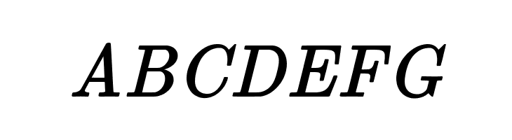 ABCDEFG jsMath-cmti10 Font