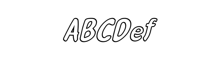 Oleander Cakes Outline Italic  Free Fonts Download