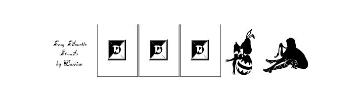 Sexy Silouette Stencils  Free Fonts Download