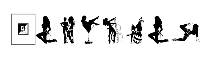 Sexy Silouette Stencils  Free Fonts Download