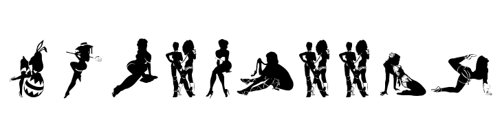 Sexy Silouette Stencils  Free Fonts Download
