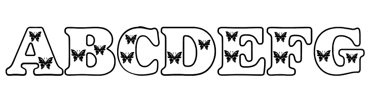 Butterfly Letters  Free Fonts Download