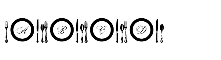 AL Place Settings Letters  Free Fonts Download