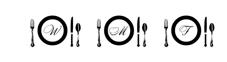 AL Place Settings Letters  Free Fonts Download