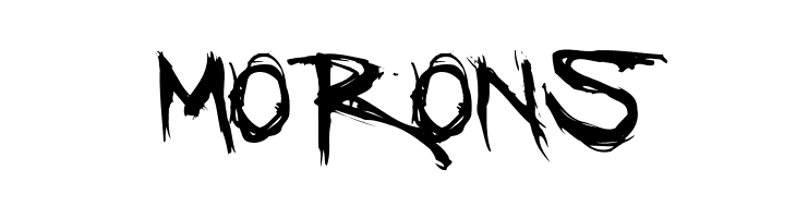 MORONS Angryblue Font