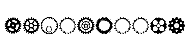 Gears Icons  Free Fonts Download