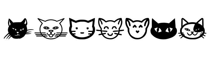 Cat Faces  Free Fonts Download