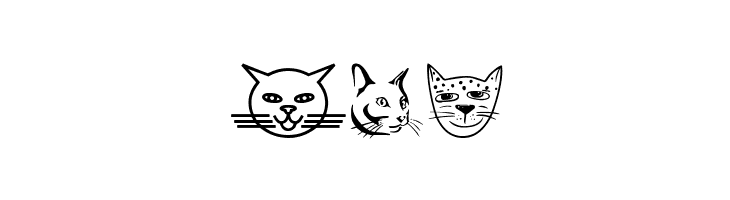 Cat Faces  Free Fonts Download