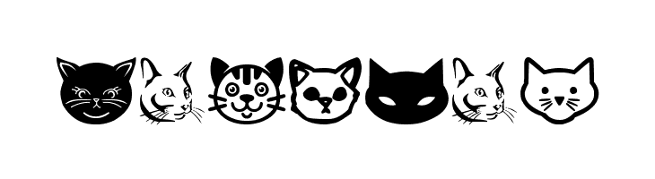 Cat Faces  Free Fonts Download