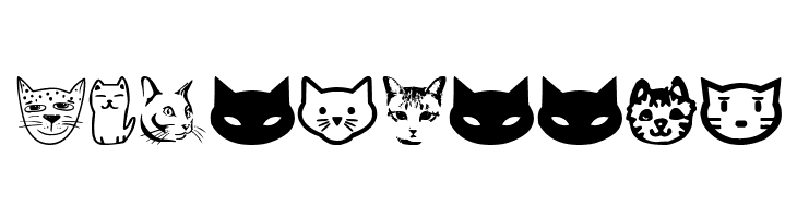 Cat Faces  Free Fonts Download