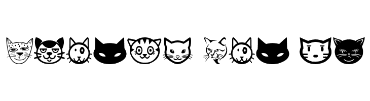 Cat Faces  Free Fonts Download