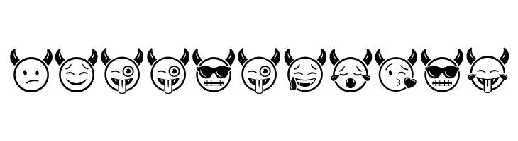 Devil Emoji Regular  Free Fonts Download