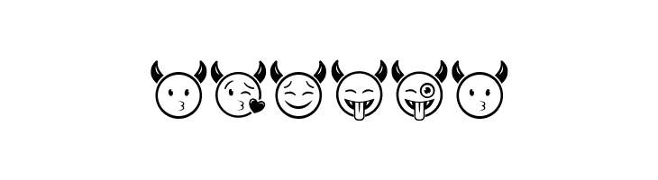 Devil Emoji Regular  Free Fonts Download