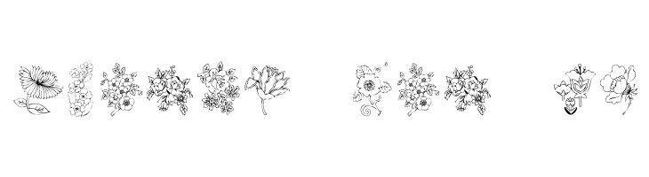 KR Floral Color Me 2  Free Fonts Download