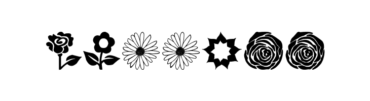 Flower Icons  Free Fonts Download