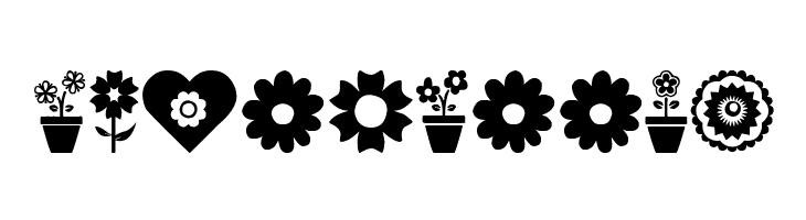 Flower Icons  Free Fonts Download
