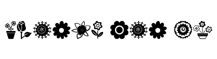Flower Icons  Free Fonts Download