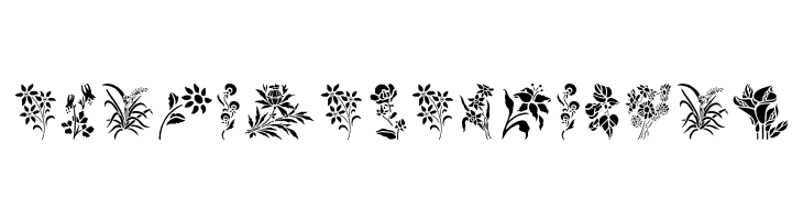 HFF Floral Stencil  Free Fonts Download
