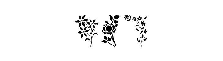 HFF Floral Stencil  Free Fonts Download