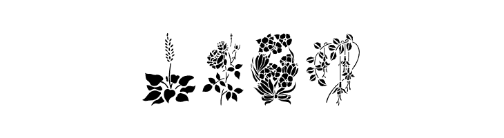 HFF Floral Stencil  Free Fonts Download