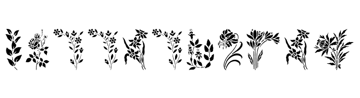 HFF Floral Stencil  Free Fonts Download