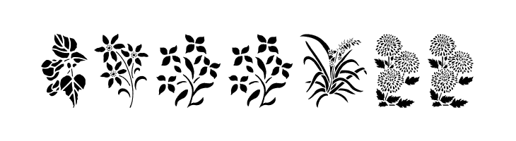 HFF Floral Stencil  Free Fonts Download