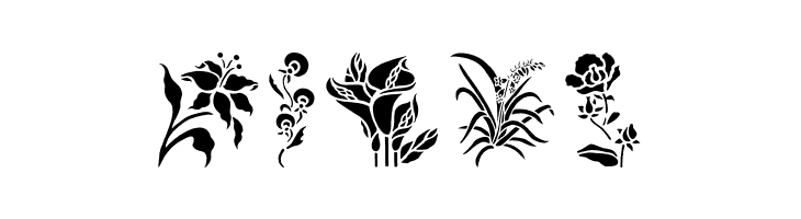 HFF Floral Stencil  Free Fonts Download
