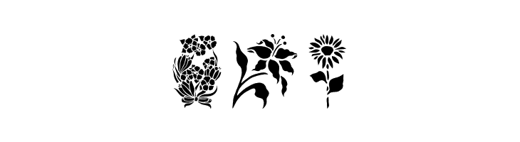 HFF Floral Stencil  Free Fonts Download