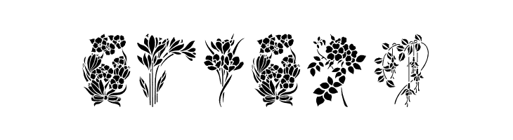 HFF Floral Stencil  Free Fonts Download