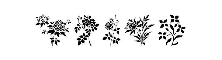 HFF Floral Stencil  Free Fonts Download