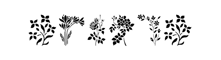 HFF Floral Stencil  Free Fonts Download