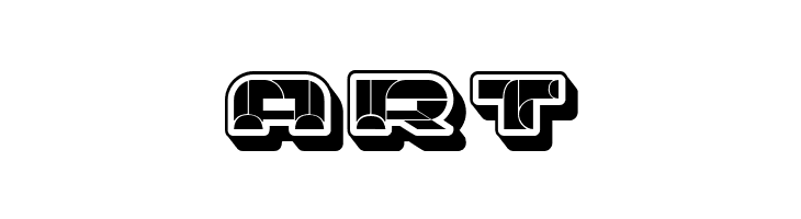 Portfolio 3D Extravagant Flat Regular  Free Fonts Download