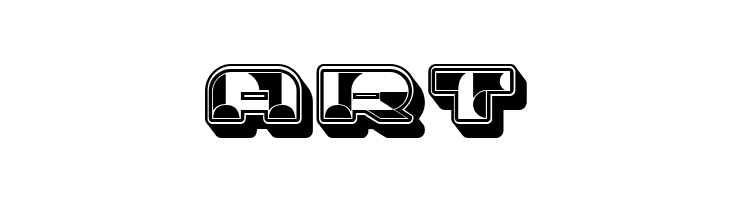 Portfolio 3D Inverted Regular  Free Fonts Download