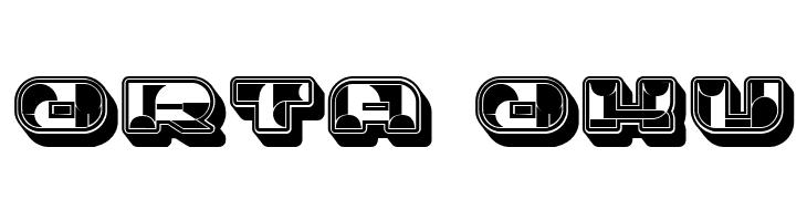 Portfolio 3D Inverted Regular  Free Fonts Download