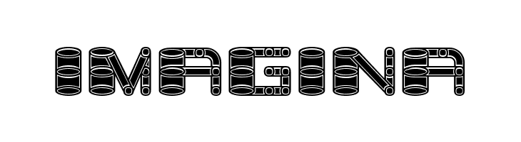 Zylinder Filled Regular  Free Fonts Download