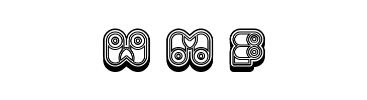 Computer Extravagant Hollow Regular  Free Fonts Download