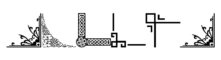 Vintage Decorative Corners 5  Free Fonts Download
