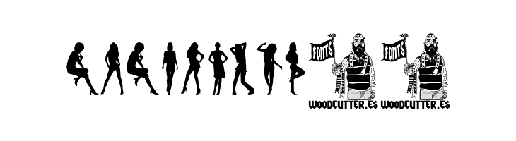 Model Woman Silhouettes  Free Fonts Download