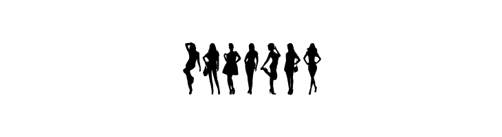 Model Woman Silhouettes  Free Fonts Download