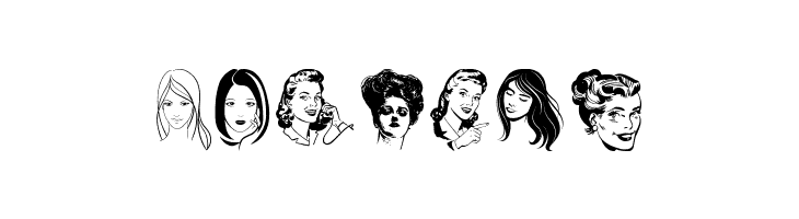 Woman Faces  Free Fonts Download