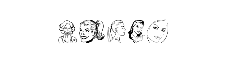 Woman Faces  Free Fonts Download