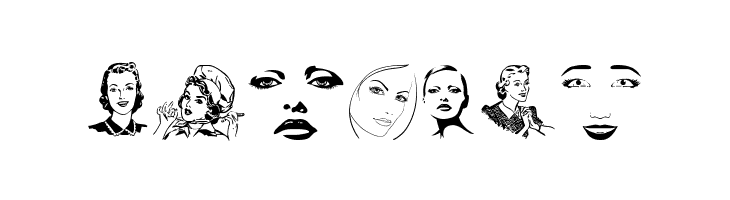 Woman Faces  Free Fonts Download