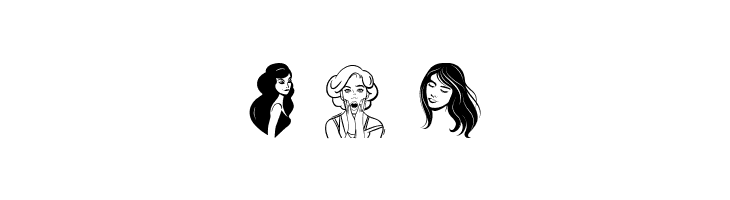 Woman Faces  Free Fonts Download