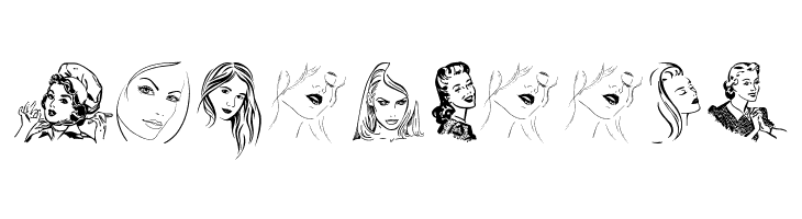 Woman Faces  Free Fonts Download