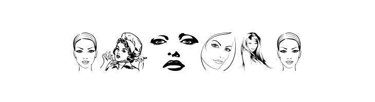 Woman Faces  Free Fonts Download