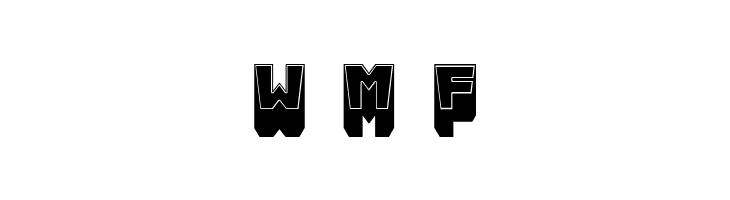 Metallic Shadow Filled Regular  Free Fonts Download
