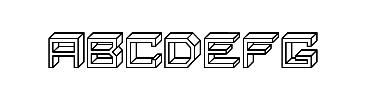 Blocky Letters Hollow Regular  Free Fonts Download