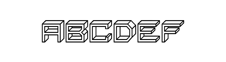 Blocky Letters Hollow Regular  Free Fonts Download