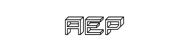 Blocky Letters Hollow Regular  Free Fonts Download